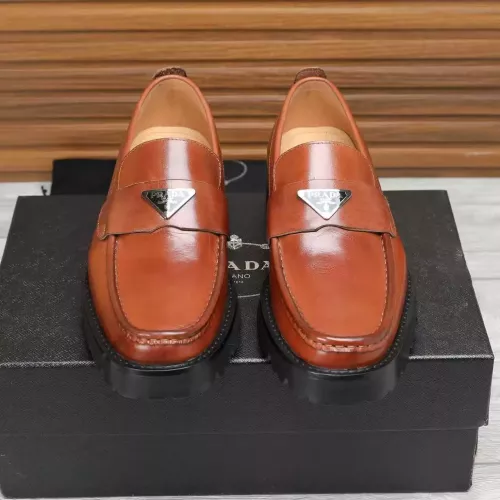 Replica Prada Leather Shoes For Men #1373402 $100.00 USD for Wholesale