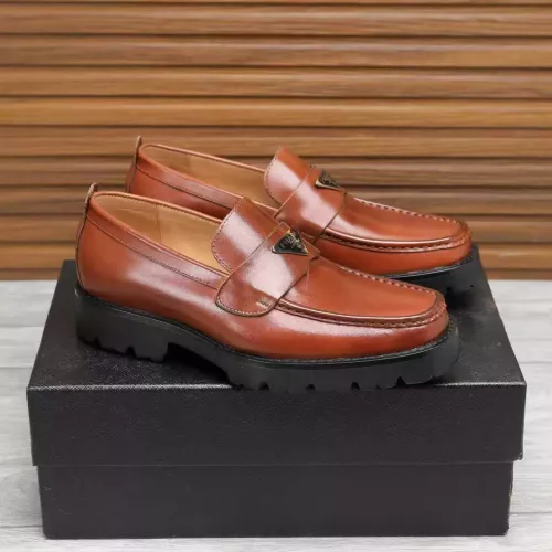 Replica Prada Leather Shoes For Men #1373402 $100.00 USD for Wholesale