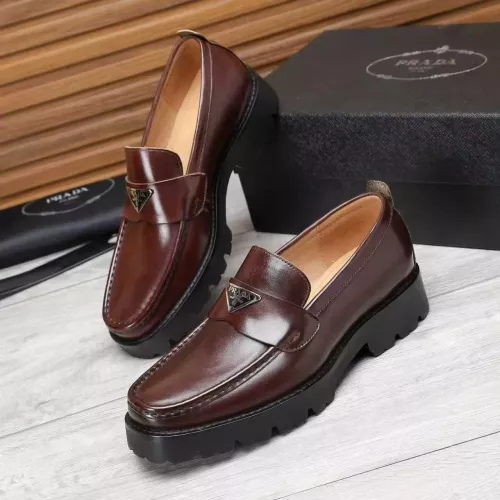 Wholesale Prada Leather Shoes For Men #1373403 $100.00 USD, Wholesale Quality Replica Prada Leather Shoes