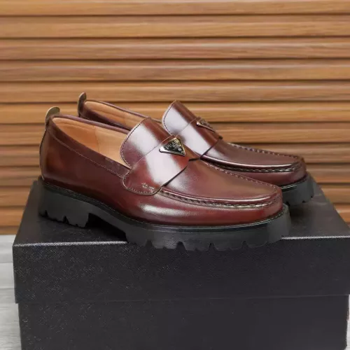 Replica Prada Leather Shoes For Men #1373403 $100.00 USD for Wholesale