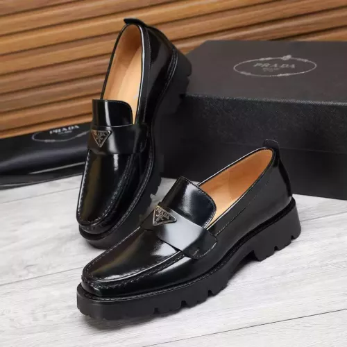 Wholesale Prada Leather Shoes For Men #1373404 $100.00 USD, Wholesale Quality Replica Prada Leather Shoes