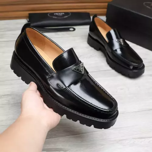 Replica Prada Leather Shoes For Men #1373404 $100.00 USD for Wholesale