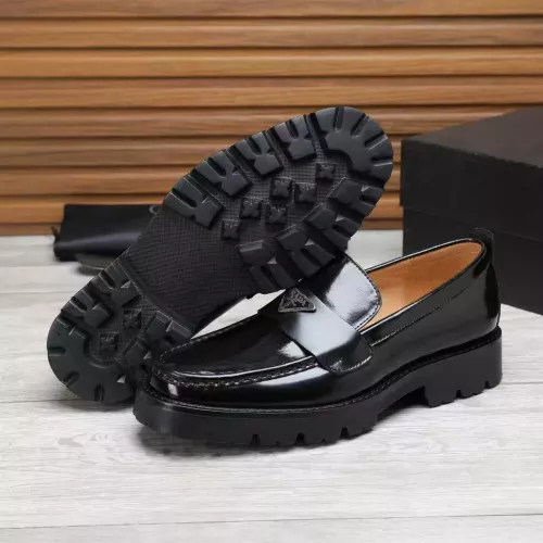 Replica Prada Leather Shoes For Men #1373404 $100.00 USD for Wholesale