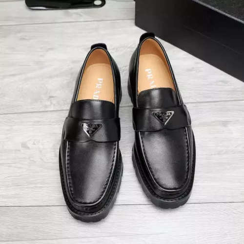 Replica Prada Leather Shoes For Men #1373405 $100.00 USD for Wholesale