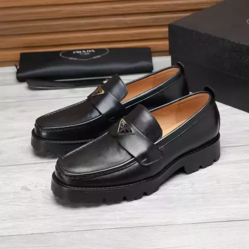 Replica Prada Leather Shoes For Men #1373405 $100.00 USD for Wholesale