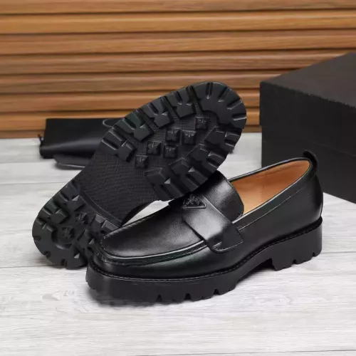 Replica Prada Leather Shoes For Men #1373405 $100.00 USD for Wholesale