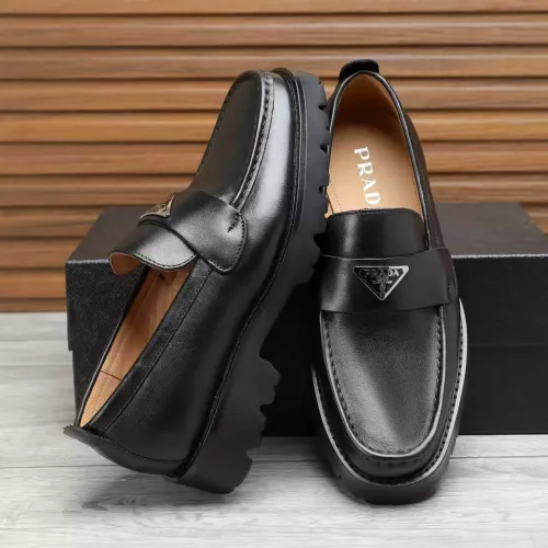 Replica Prada Leather Shoes For Men #1373405 $100.00 USD for Wholesale