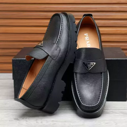 Replica Prada Leather Shoes For Men #1373406 $100.00 USD for Wholesale