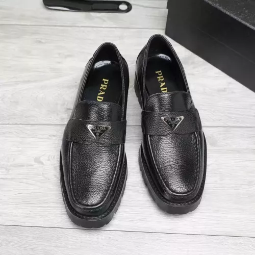 Replica Prada Leather Shoes For Men #1373407 $100.00 USD for Wholesale