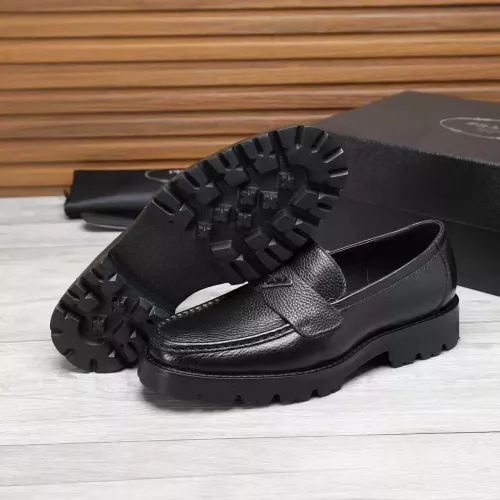 Replica Prada Leather Shoes For Men #1373407 $100.00 USD for Wholesale