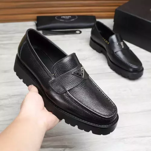 Replica Prada Leather Shoes For Men #1373407 $100.00 USD for Wholesale