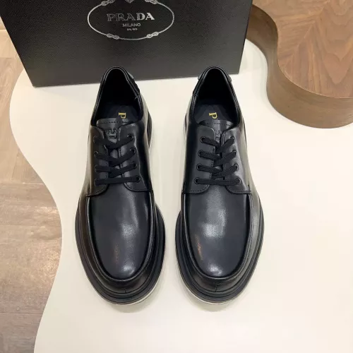 Replica Prada Leather Shoes For Men #1373441 $155.00 USD for Wholesale