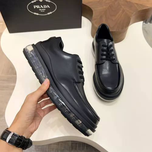Replica Prada Leather Shoes For Men #1373441 $155.00 USD for Wholesale