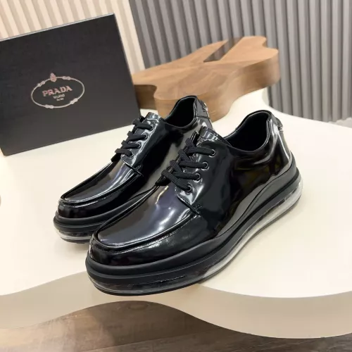 Wholesale Prada Leather Shoes For Men #1373442 $155.00 USD, Wholesale Quality Replica Prada Leather Shoes