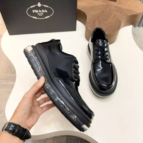 Replica Prada Leather Shoes For Men #1373442 $155.00 USD for Wholesale