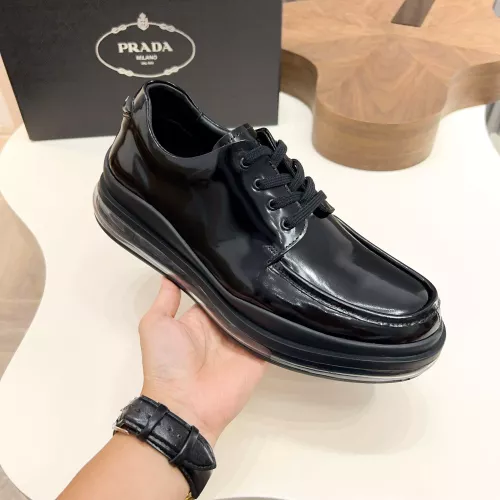 Replica Prada Leather Shoes For Men #1373442 $155.00 USD for Wholesale