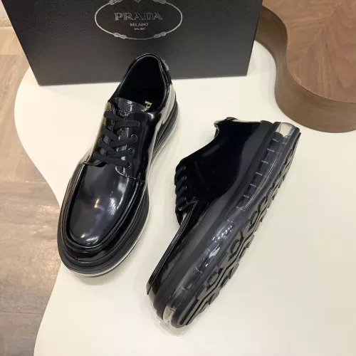 Replica Prada Leather Shoes For Men #1373442 $155.00 USD for Wholesale