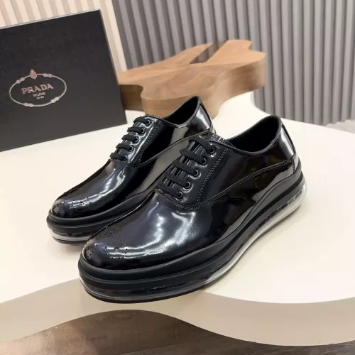Wholesale Prada Leather Shoes For Men #1373444 $155.00 USD, Wholesale Quality Replica Prada Leather Shoes