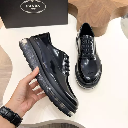 Replica Prada Leather Shoes For Men #1373444 $155.00 USD for Wholesale