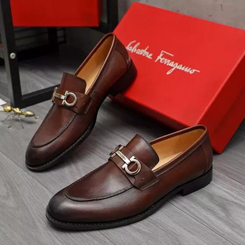 Wholesale Salvatore Ferragamo Leather Shoes For Men #1373477 $100.00 USD, Wholesale Quality Replica Salvatore Ferragamo Leather Shoes