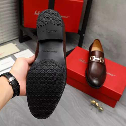 Replica Salvatore Ferragamo Leather Shoes For Men #1373477 $100.00 USD for Wholesale