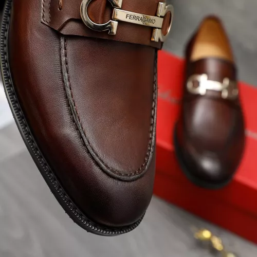 Replica Salvatore Ferragamo Leather Shoes For Men #1373477 $100.00 USD for Wholesale
