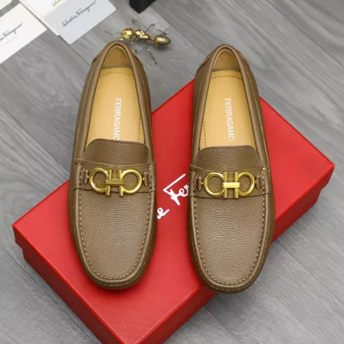 Replica Salvatore Ferragamo Leather Shoes For Men #1373498 $82.00 USD for Wholesale