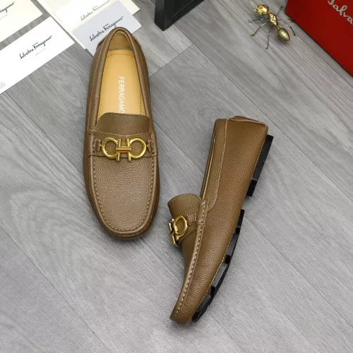 Replica Salvatore Ferragamo Leather Shoes For Men #1373498 $82.00 USD for Wholesale