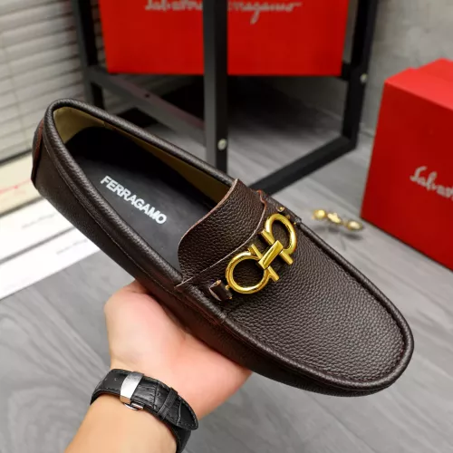 Replica Salvatore Ferragamo Leather Shoes For Men #1373499 $82.00 USD for Wholesale