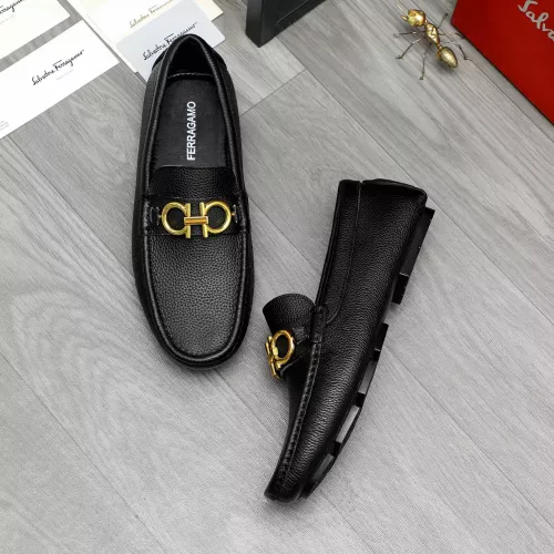 Replica Salvatore Ferragamo Leather Shoes For Men #1373500 $82.00 USD for Wholesale
