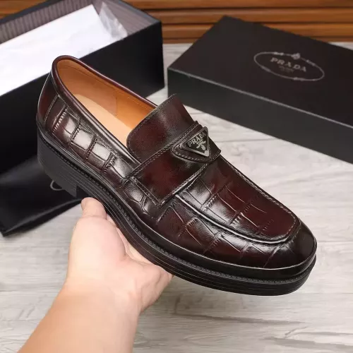 Replica Prada Leather Shoes For Men #1373519 $102.00 USD for Wholesale