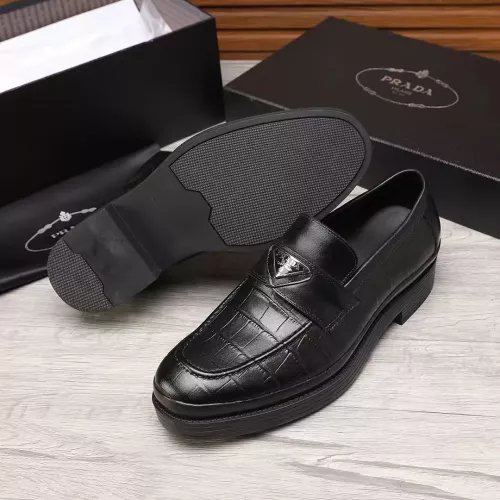 Replica Prada Leather Shoes For Men #1373520 $102.00 USD for Wholesale