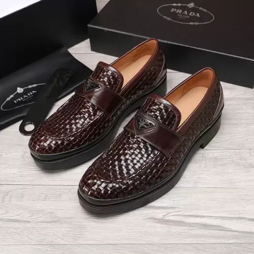 Wholesale Prada Leather Shoes For Men #1373521 $112.00 USD, Wholesale Quality Replica Prada Leather Shoes