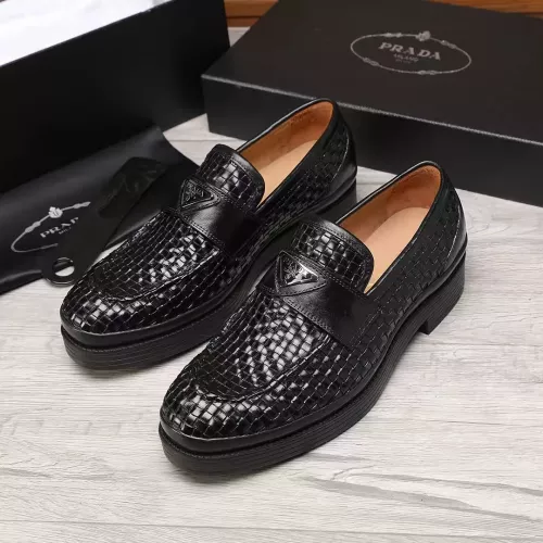 Wholesale Prada Leather Shoes For Men #1373522 $112.00 USD, Wholesale Quality Replica Prada Leather Shoes