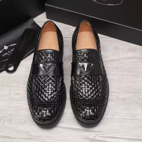 Replica Prada Leather Shoes For Men #1373522 $112.00 USD for Wholesale