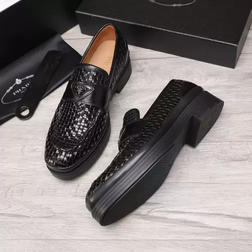 Replica Prada Leather Shoes For Men #1373522 $112.00 USD for Wholesale