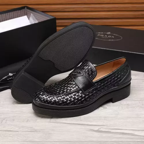 Replica Prada Leather Shoes For Men #1373522 $112.00 USD for Wholesale