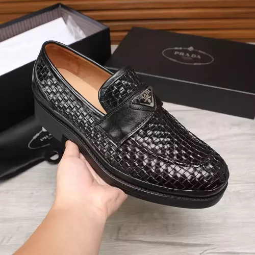 Replica Prada Leather Shoes For Men #1373522 $112.00 USD for Wholesale