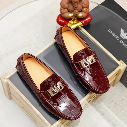 Wholesale Armani Leather Shoes For Men #1373535 $72.00 USD, Wholesale Quality Replica Armani Leather Shoes