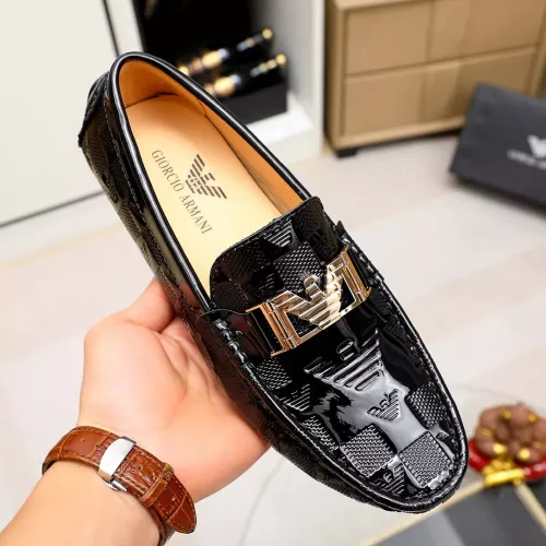 Replica Armani Leather Shoes For Men #1373536 $72.00 USD for Wholesale