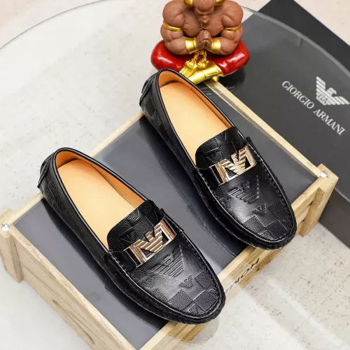 Wholesale Armani Leather Shoes For Men #1373537 $72.00 USD, Wholesale Quality Replica Armani Leather Shoes