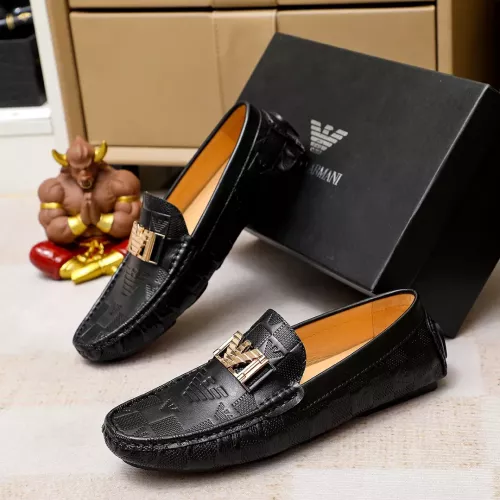 Replica Armani Leather Shoes For Men #1373537 $72.00 USD for Wholesale