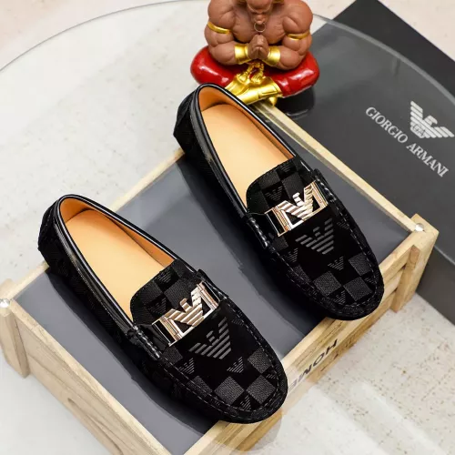 Wholesale Armani Leather Shoes For Men #1373538 $72.00 USD, Wholesale Quality Replica Armani Leather Shoes
