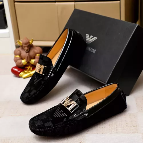 Replica Armani Leather Shoes For Men #1373538 $72.00 USD for Wholesale