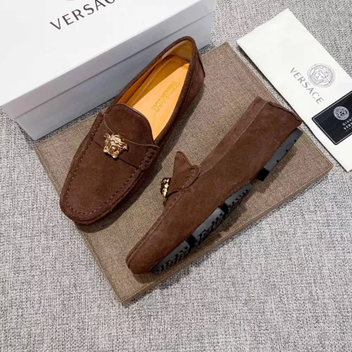 Wholesale Versace Leather Shoes For Men #1373559 $82.00 USD, Wholesale Quality Replica Versace Leather Shoes