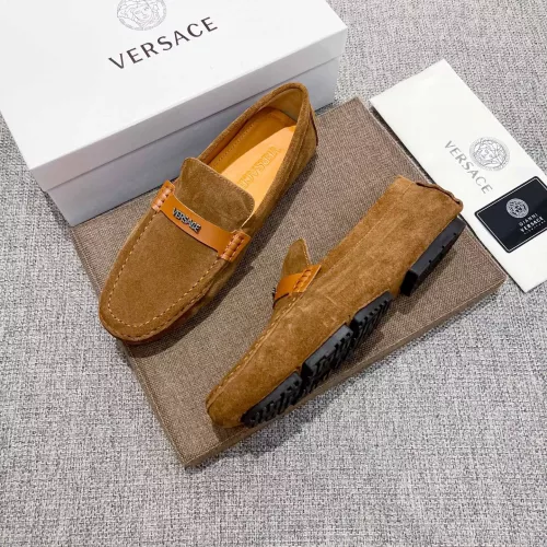 Wholesale Versace Leather Shoes For Men #1373570 $82.00 USD, Wholesale Quality Replica Versace Leather Shoes