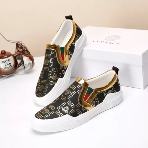 Wholesale Versace Casual Shoes For Men #1373597 $68.00 USD, Wholesale Quality Replica Versace Casual Shoes