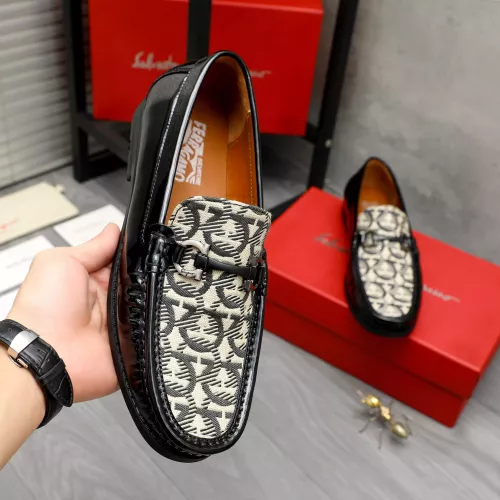 Replica Salvatore Ferragamo Leather Shoes For Men #1373656 $80.00 USD for Wholesale