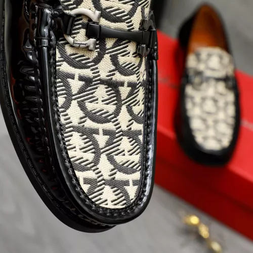 Replica Salvatore Ferragamo Leather Shoes For Men #1373656 $80.00 USD for Wholesale