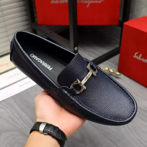Replica Salvatore Ferragamo Leather Shoes For Men #1373657 $82.00 USD for Wholesale